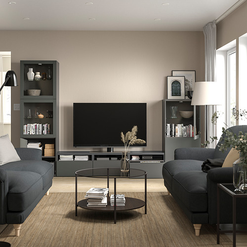 BESTÅ TV storage combination/glass doors