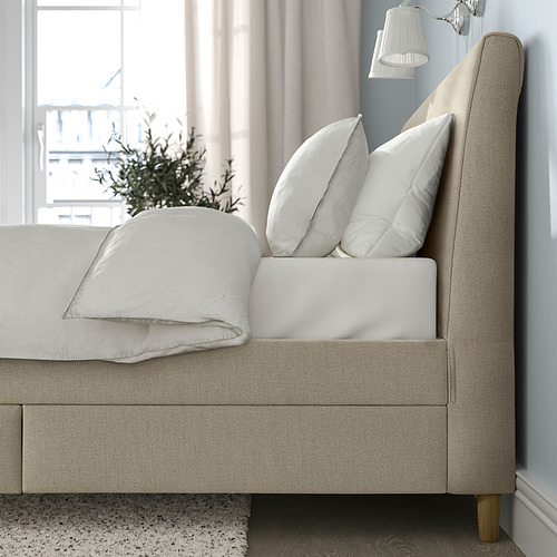 IDANÄS upholstered storage bed