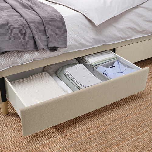 IDANÄS upholstered storage bed