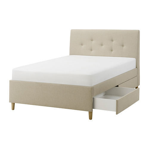 IDANÄS upholstered storage bed