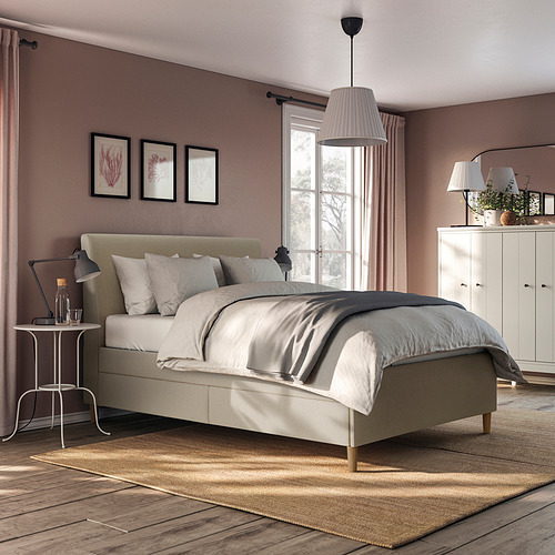 IDANÄS upholstered storage bed