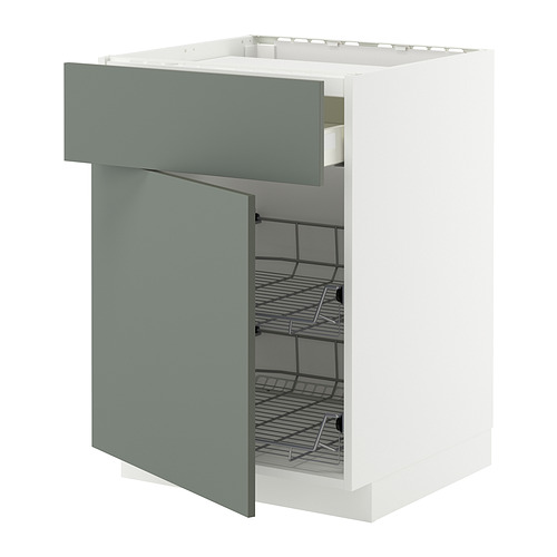 METOD/MAXIMERA base cab f hob/drawer/2 wire bskts
