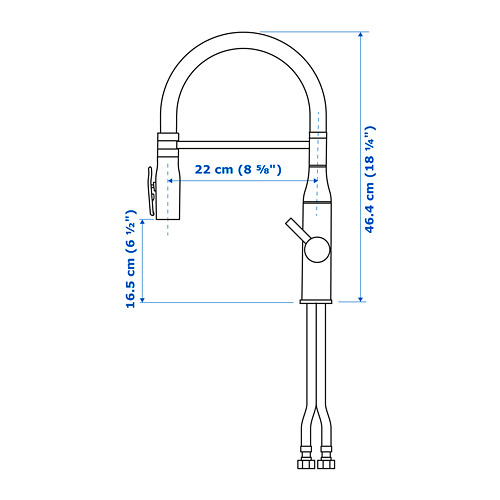 TOLLSJÖN kitchen mixer tap/handspray