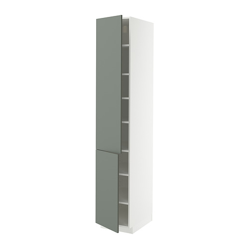 METOD high cabinet with shelves/2 doors