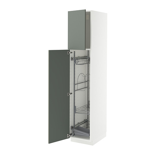 METOD high cabinet with cleaning interior