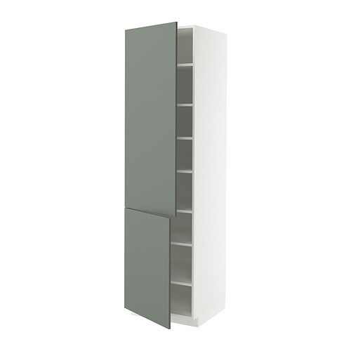 METOD high cabinet with shelves/2 doors