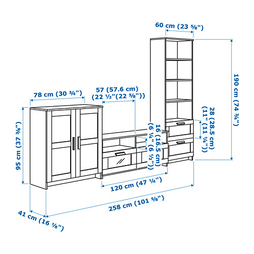 BRIMNES TV storage combination