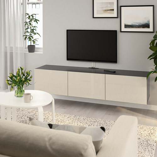 BESTÅ TV bench with doors
