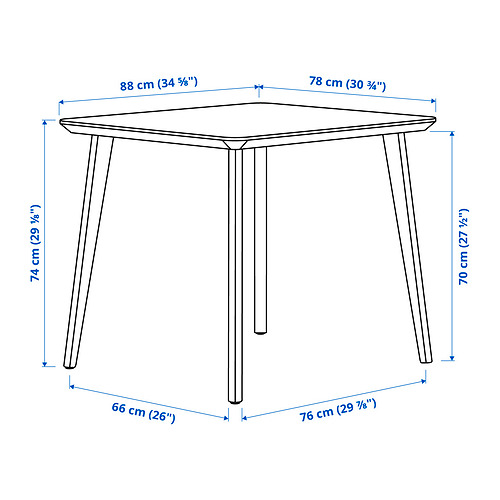 LISABO/LISABO table and 2 chairs