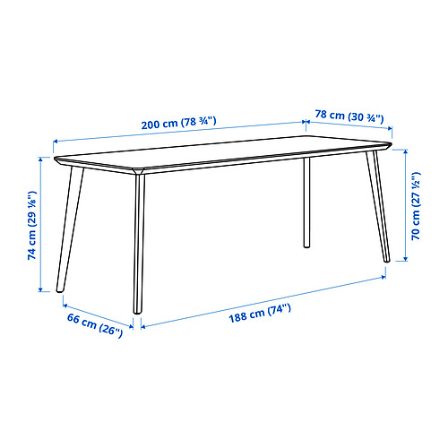 LISABO/LISABO table and 6 chairs