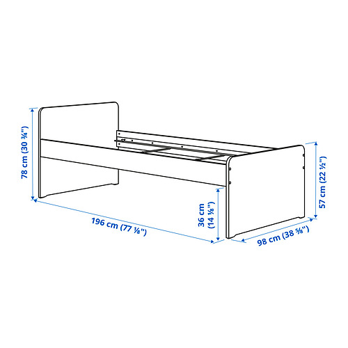 SLÄKT bed frame