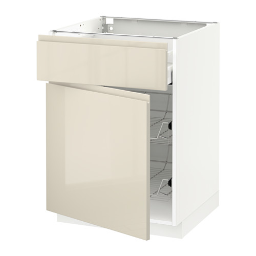 METOD/MAXIMERA base cab w wire basket/drawer/door