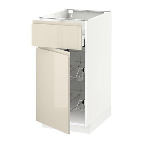 METOD/MAXIMERA base cab w wire basket/drawer/door