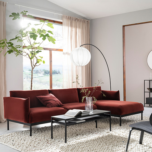 ÄPPLARYD 3-seat sofa with chaise longue