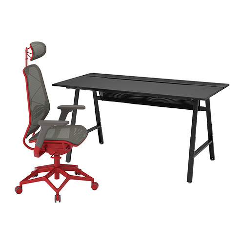 UTESPELARE/STYRSPEL gaming desk and chair