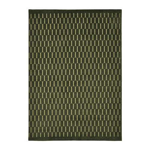 NÖVLING rug, low pile, 128x195 cm, green