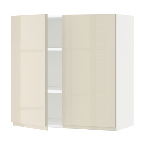 METOD wall cabinet with shelves/2 doors