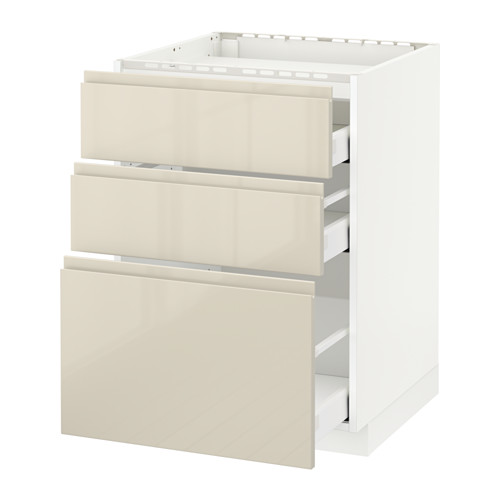 METOD/MAXIMERA base cab f hob/3 fronts/3 drawers