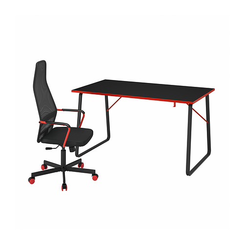HUVUDSPELARE gaming desk and chair