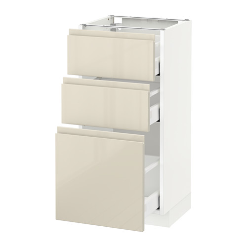 METOD base cabinet with 3 drawers