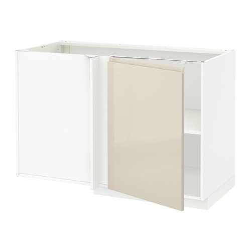 METOD corner base cabinet with shelf