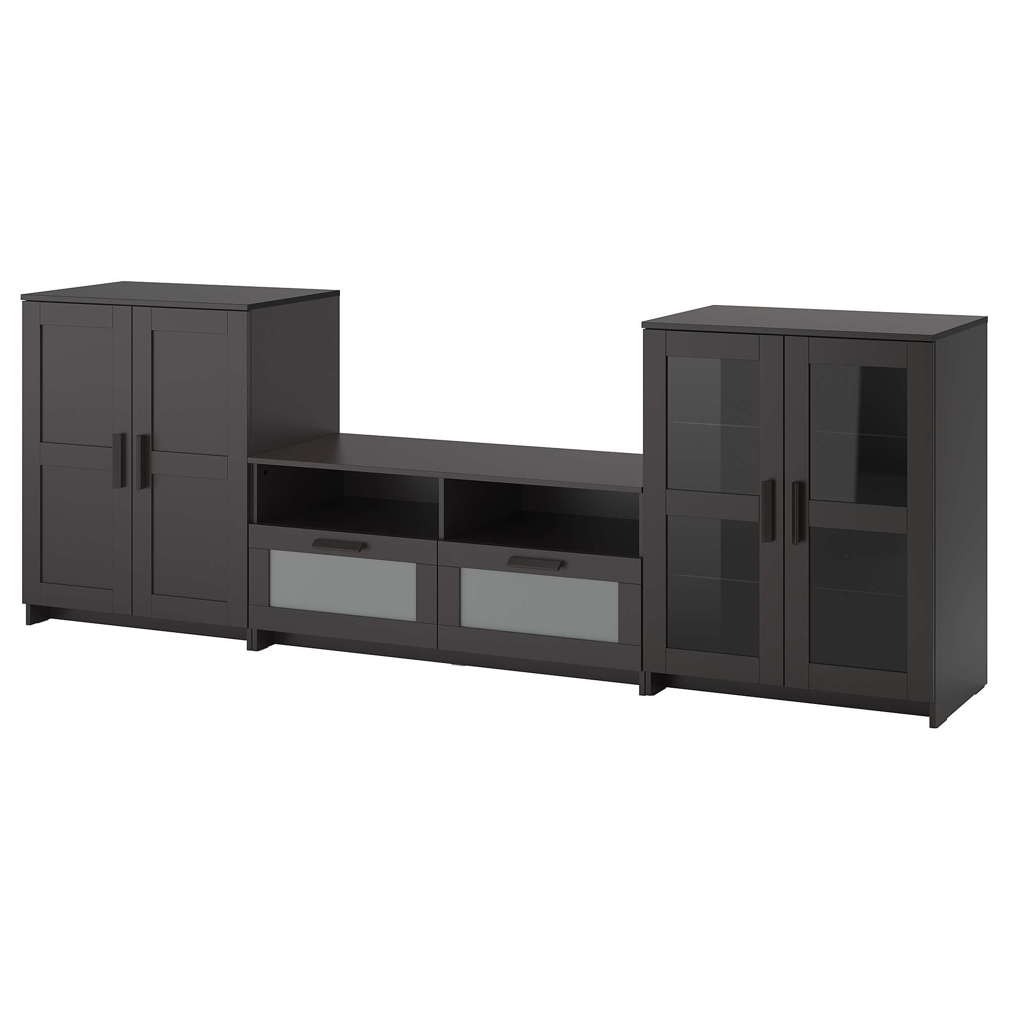 Brimnes Tv Storage Combination Glass Doors Black Ikea Hong Kong