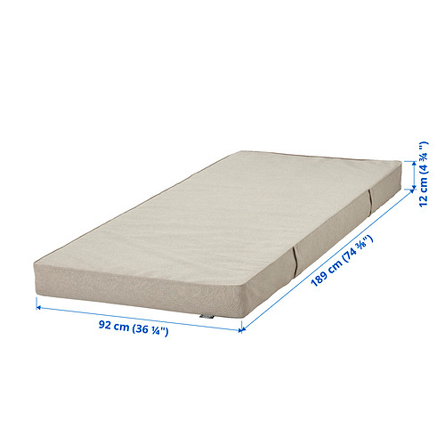 VANNAREID pocket sprung mattress, extra firm/beige, single