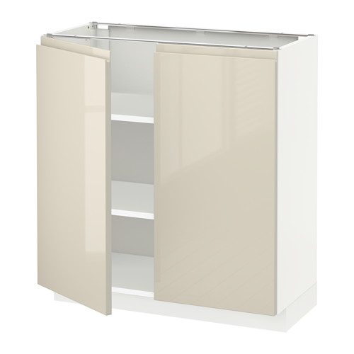 METOD base cabinet with shelves/2 doors