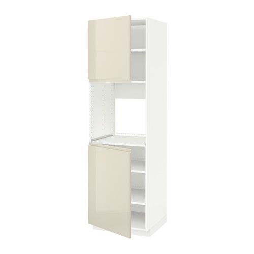 METOD high cab f oven w 2 doors/shelves