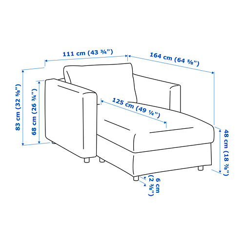 VIMLE chaise longue