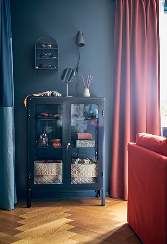 FABRIKÖR glass-door cabinet