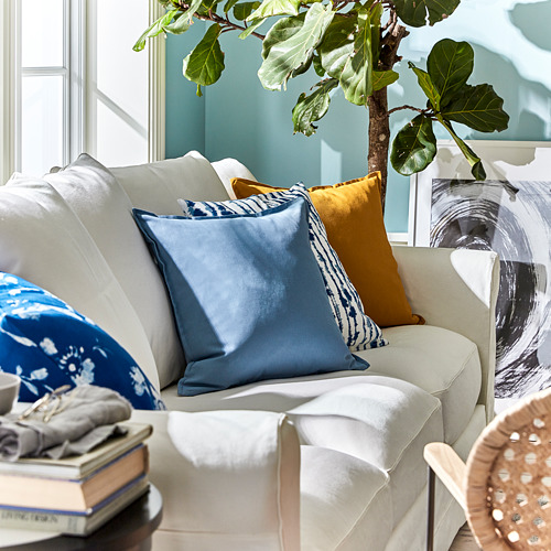 GURLI cushion cover, 50x50 cm, light blue