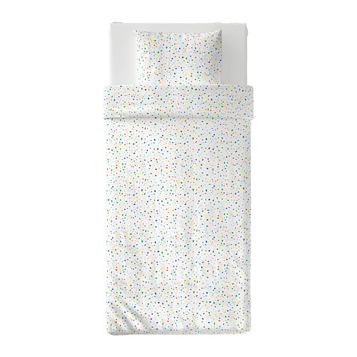 MÖJLIGHET 被套枕袋套裝, 白色/馬賽克圖案, 150x200/50x80 cm