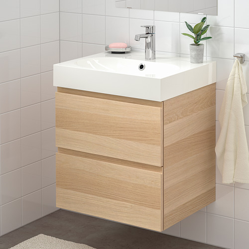 BRÅVIKEN/GODMORGON wash-stand with 2 drawers