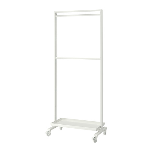 MITTZON frame w cstrs/clths rail/disp shlf