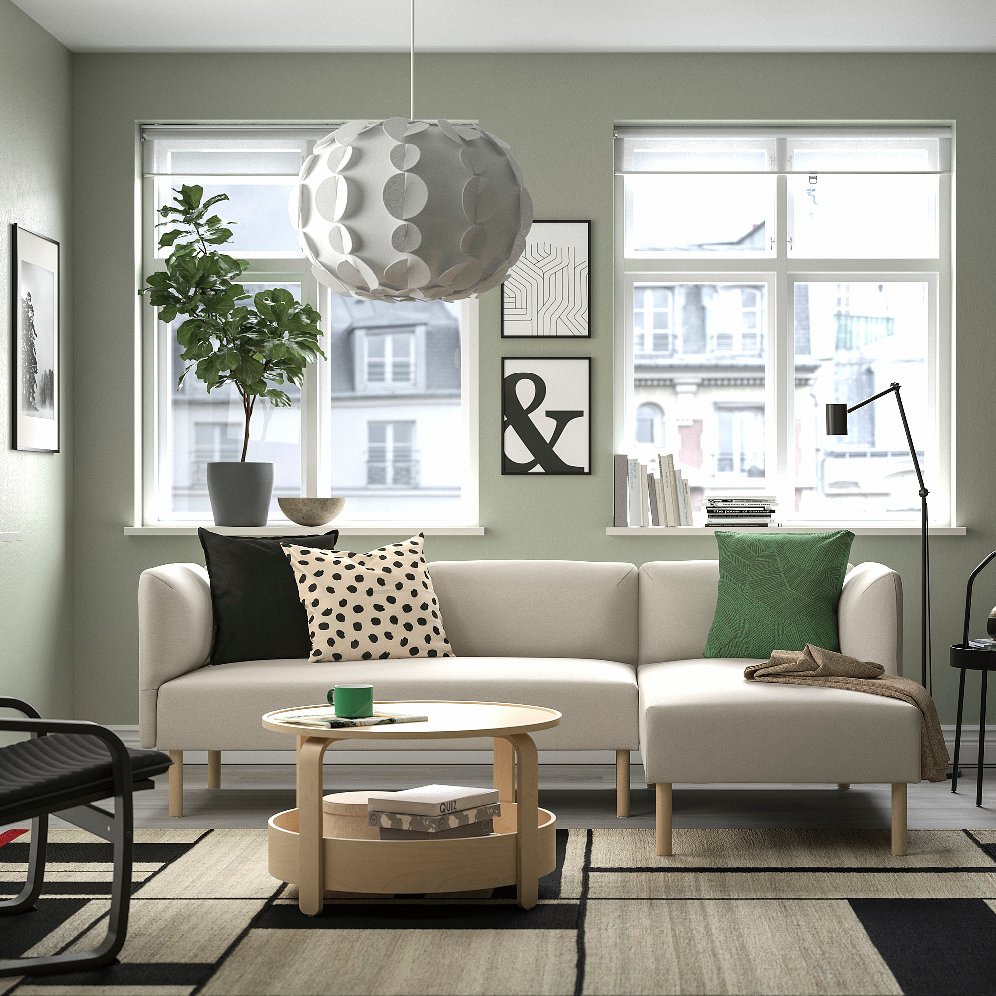 LILLEHEM 3-seat modular sofa w chaise longue