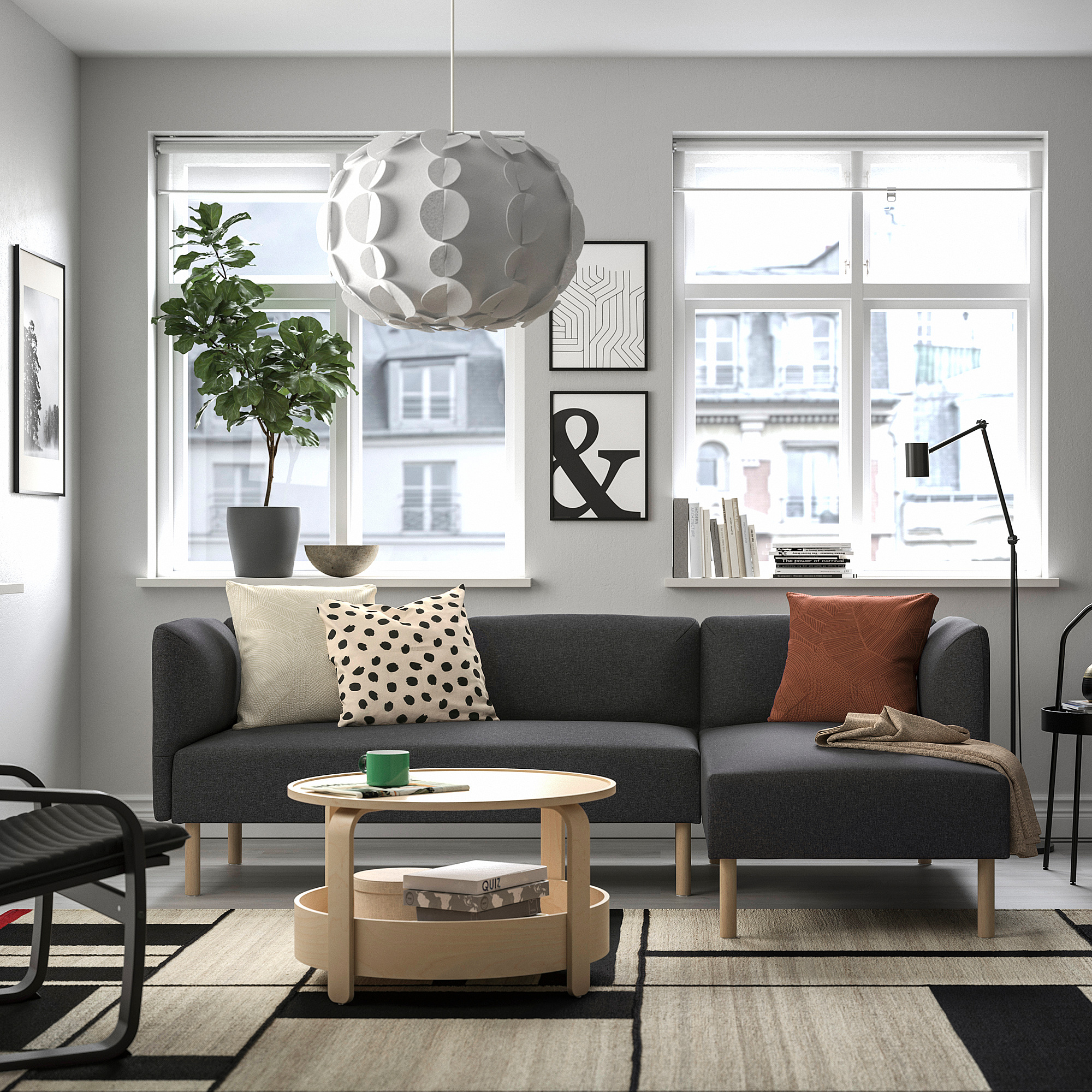 LILLEHEM 3-seat modular sofa w chaise longue