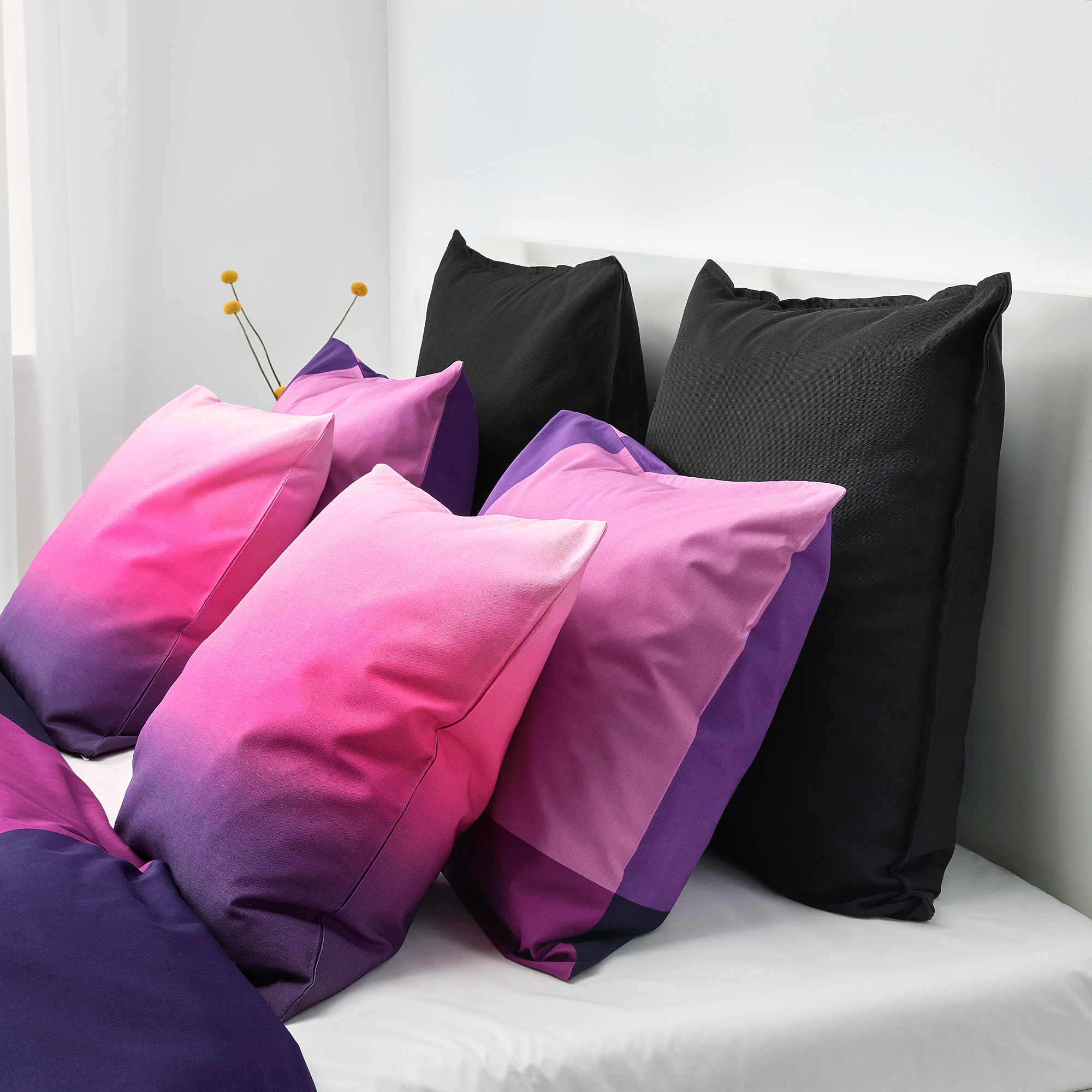 GURLI cushion cover, black IKEA Hong Kong and Macau