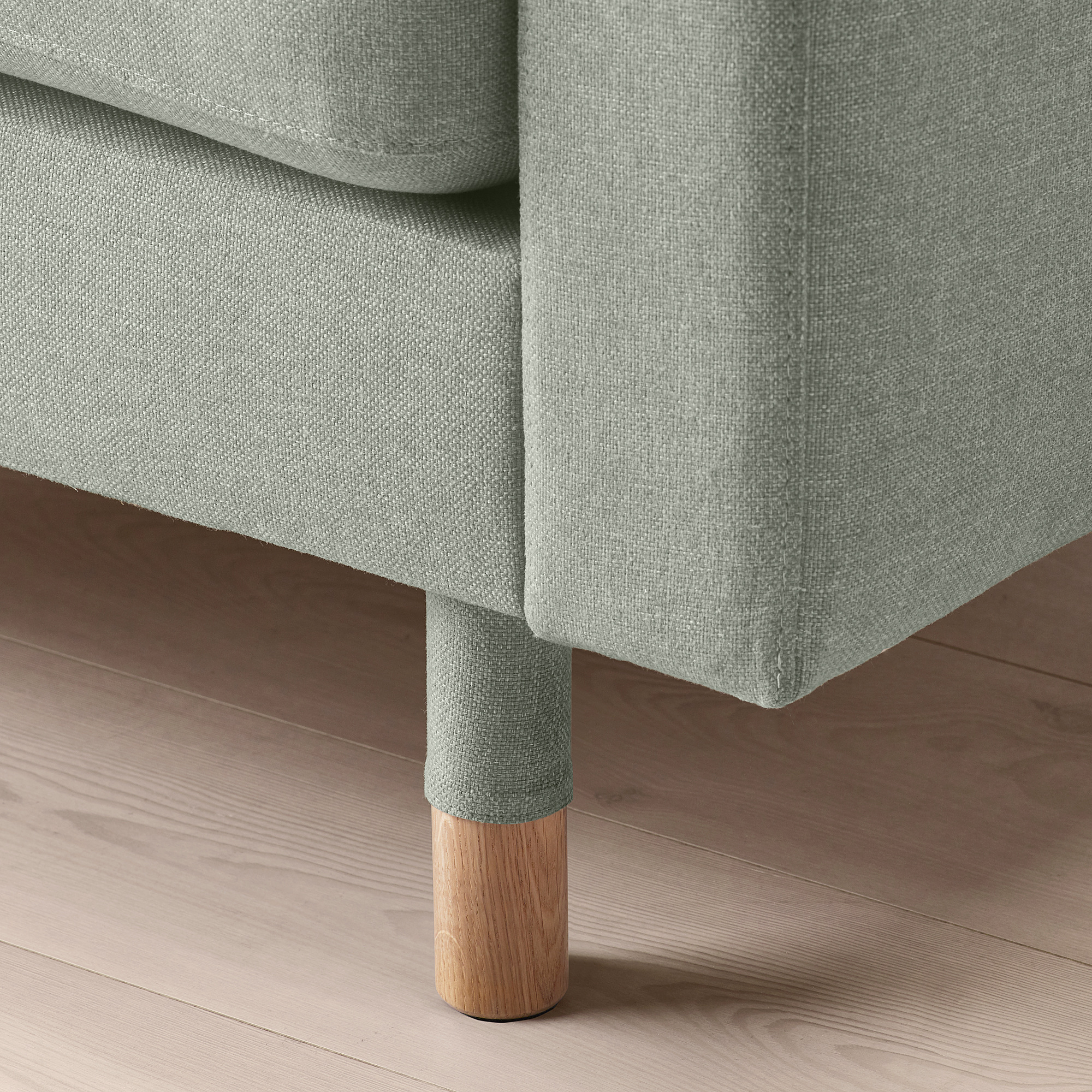 LANDSKRONA 3seat sofa, Gunnared light green/wood IKEA Hong Kong