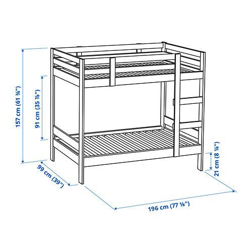 MYDAL bunk bed frame