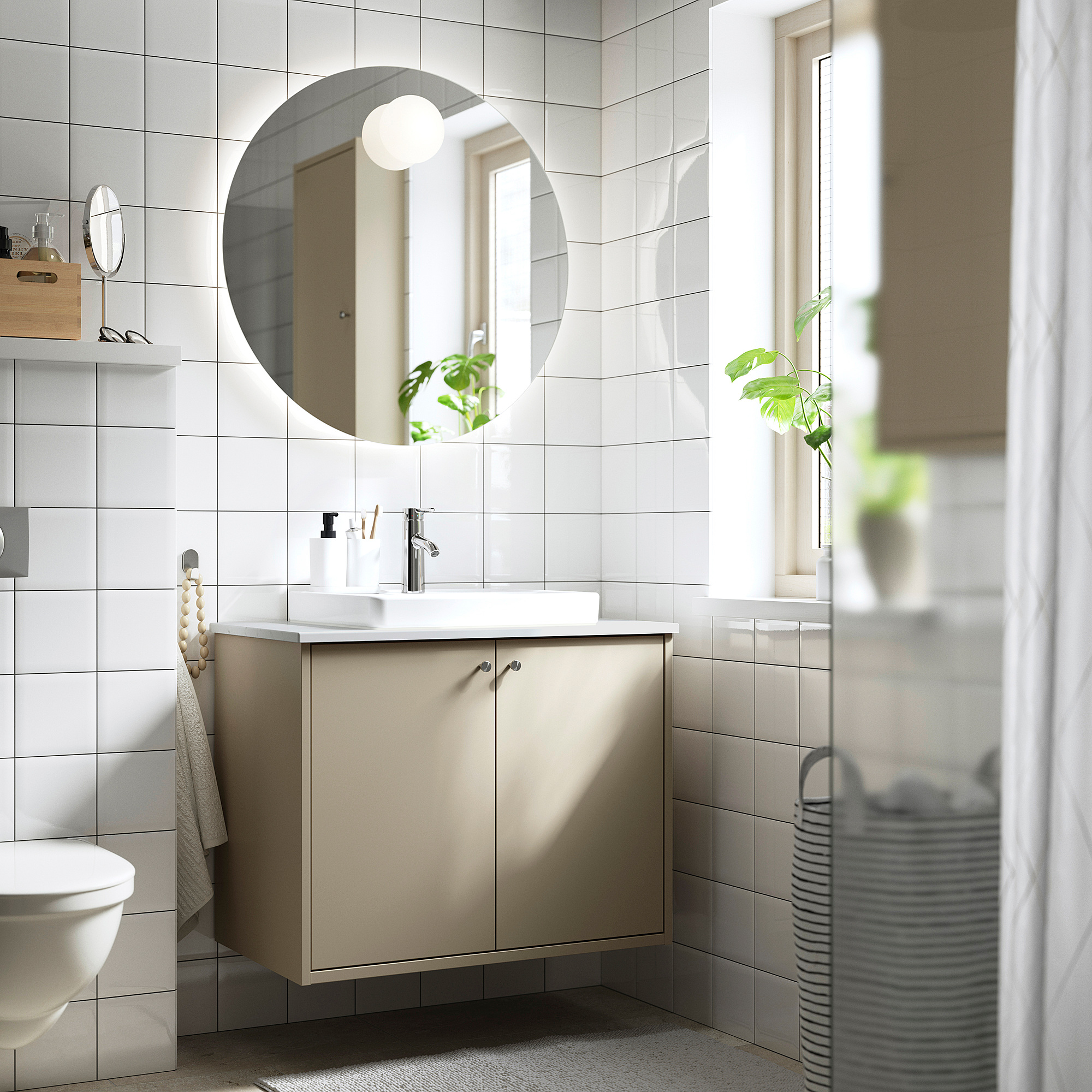 HAVBÄCK/ORRSJÖN wash-stnd w doors/wash-basin/tap