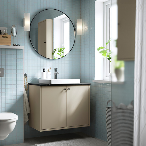 HAVBÄCK/ORRSJÖN wash-stnd w doors/wash-basin/tap