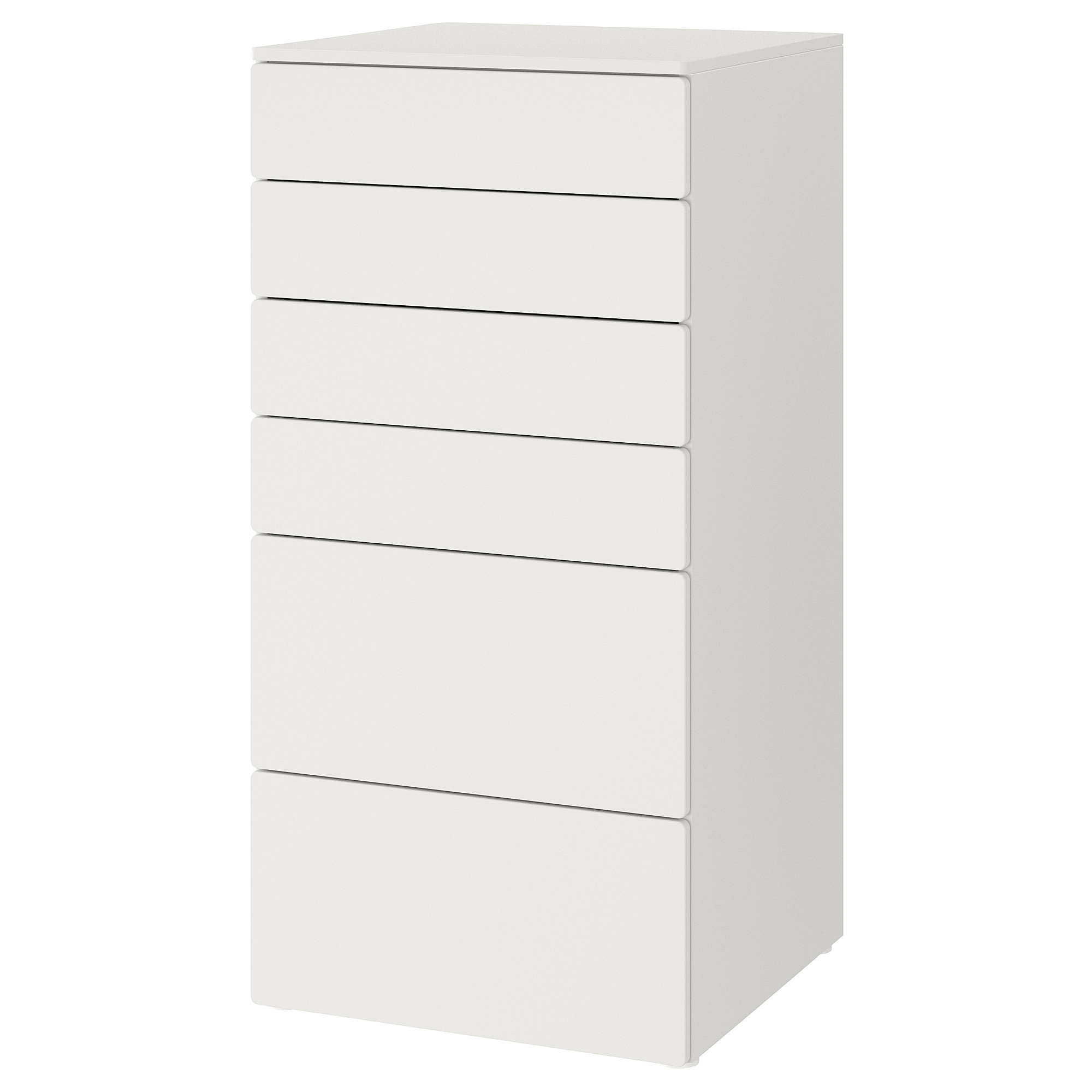 PLATSA/SMÅSTAD chest of 6 drawers