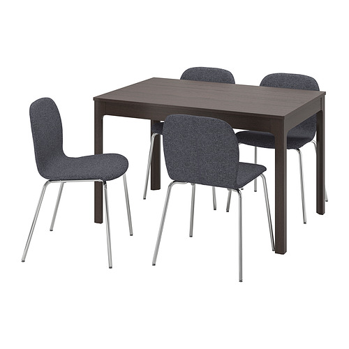 KARLPETTER/EKEDALEN table and 4 chairs