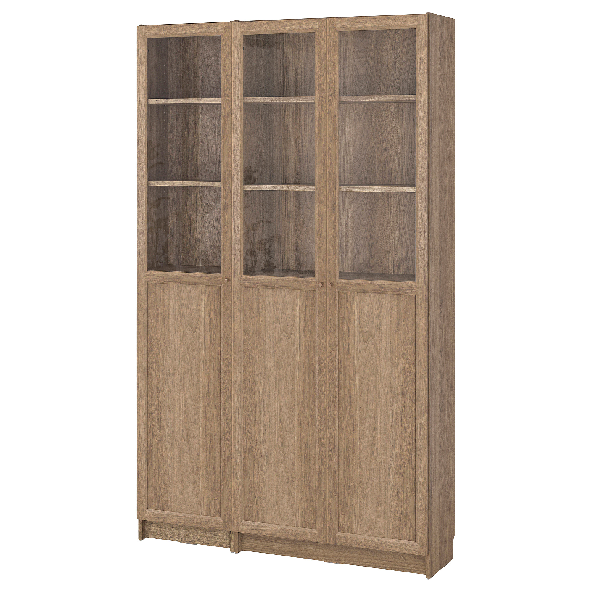 BILLY/OXBERG bookcase comb w panel/glass doors