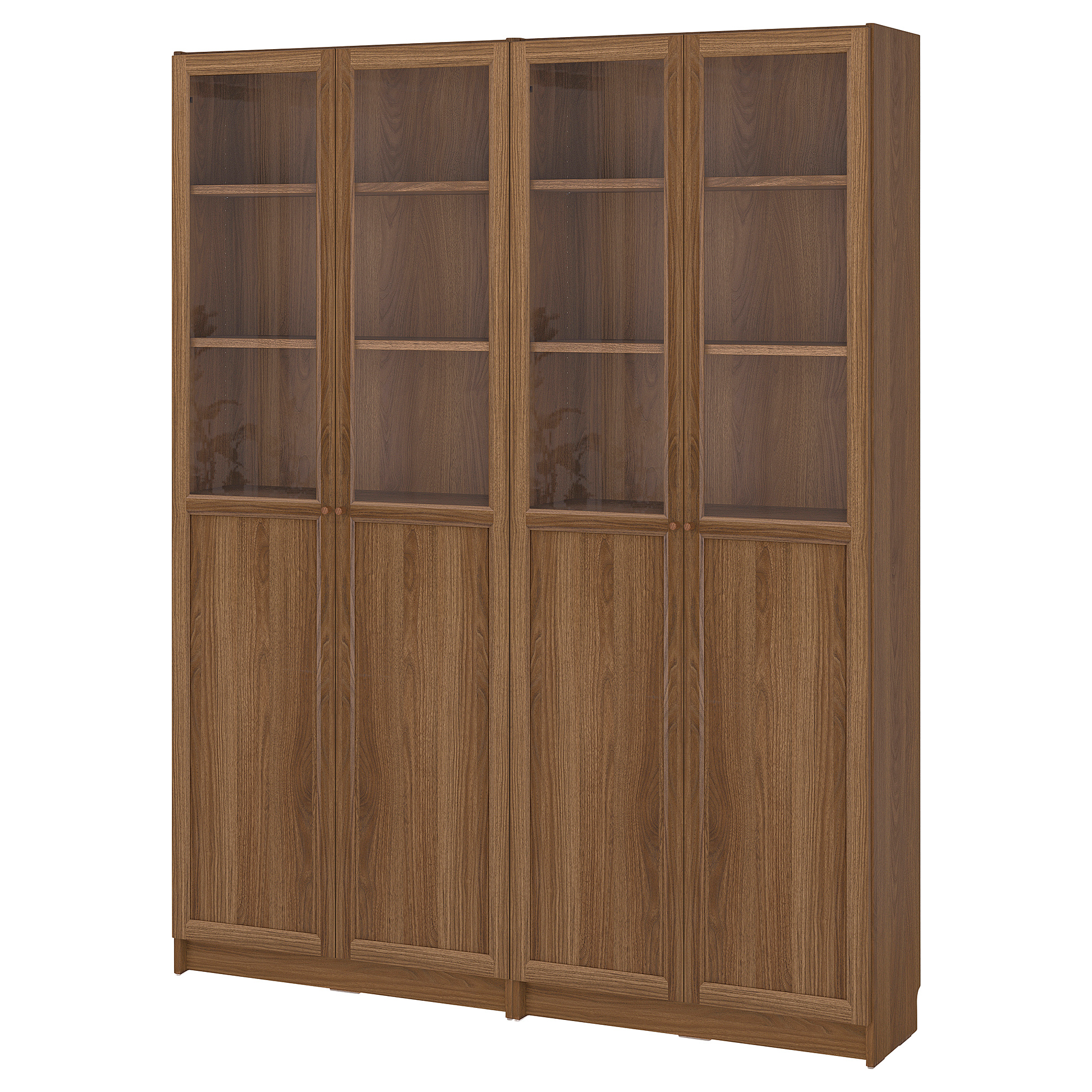 BILLY/OXBERG bookcase comb w panel/glass doors