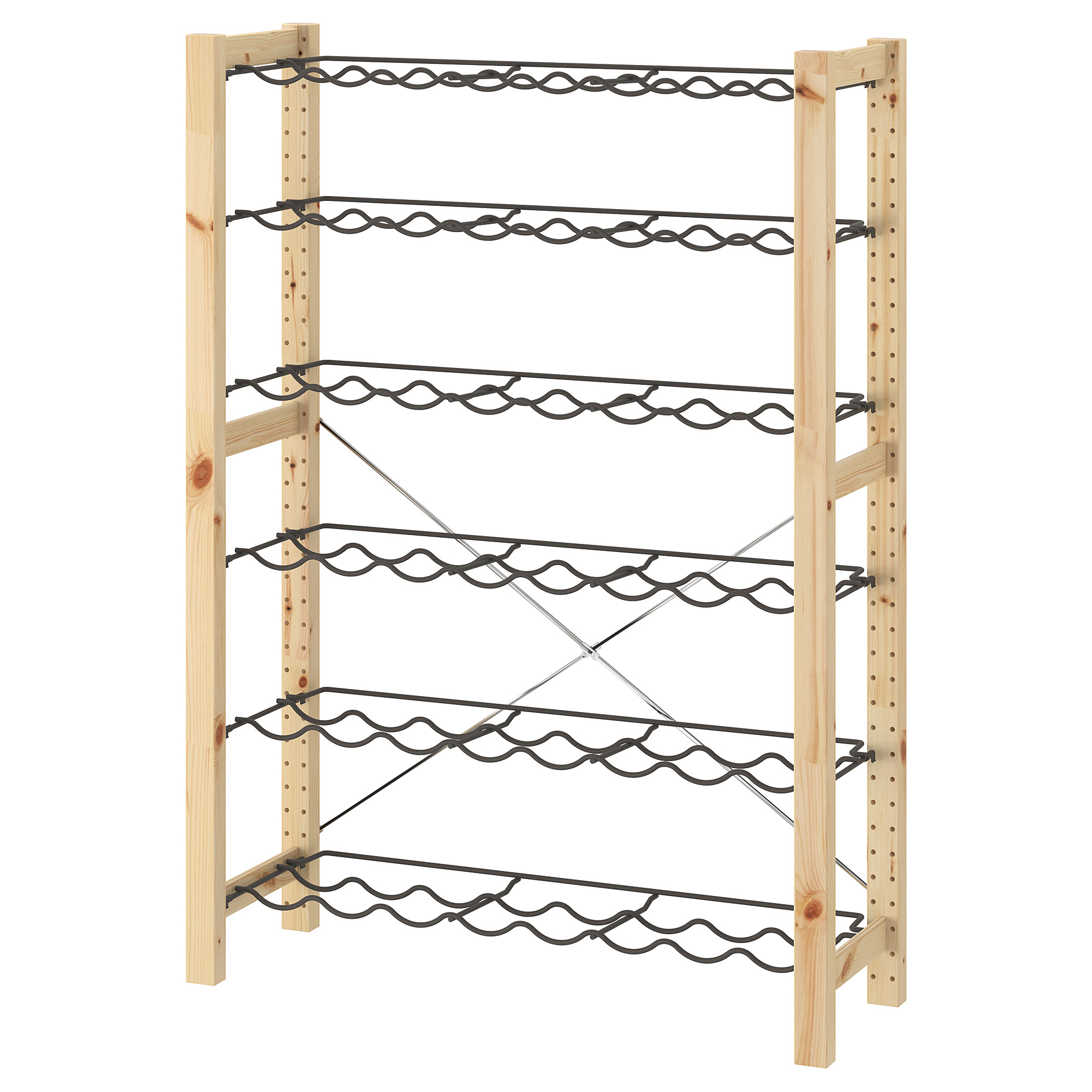 IVAR 1 section/bottle racks, 89x30x124 cm, pine/grey IKEA Hong Kong