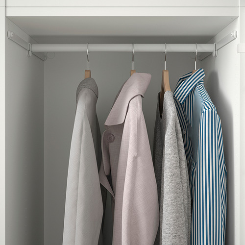 PLATSA wardrobe with 2 doors+3 drawers, white/FONNES white