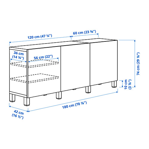 BESTÅ storage combination with doors