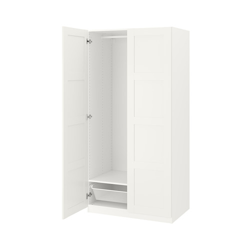 PAX/BERGSBO wardrobe, white/white